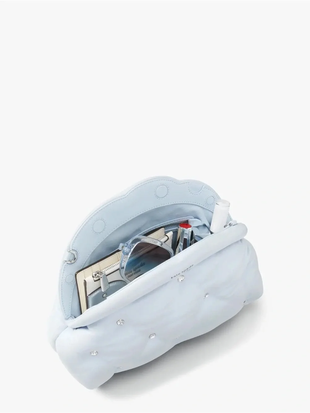 Kate Spade Shade Quilted Cloud Clutch Blue